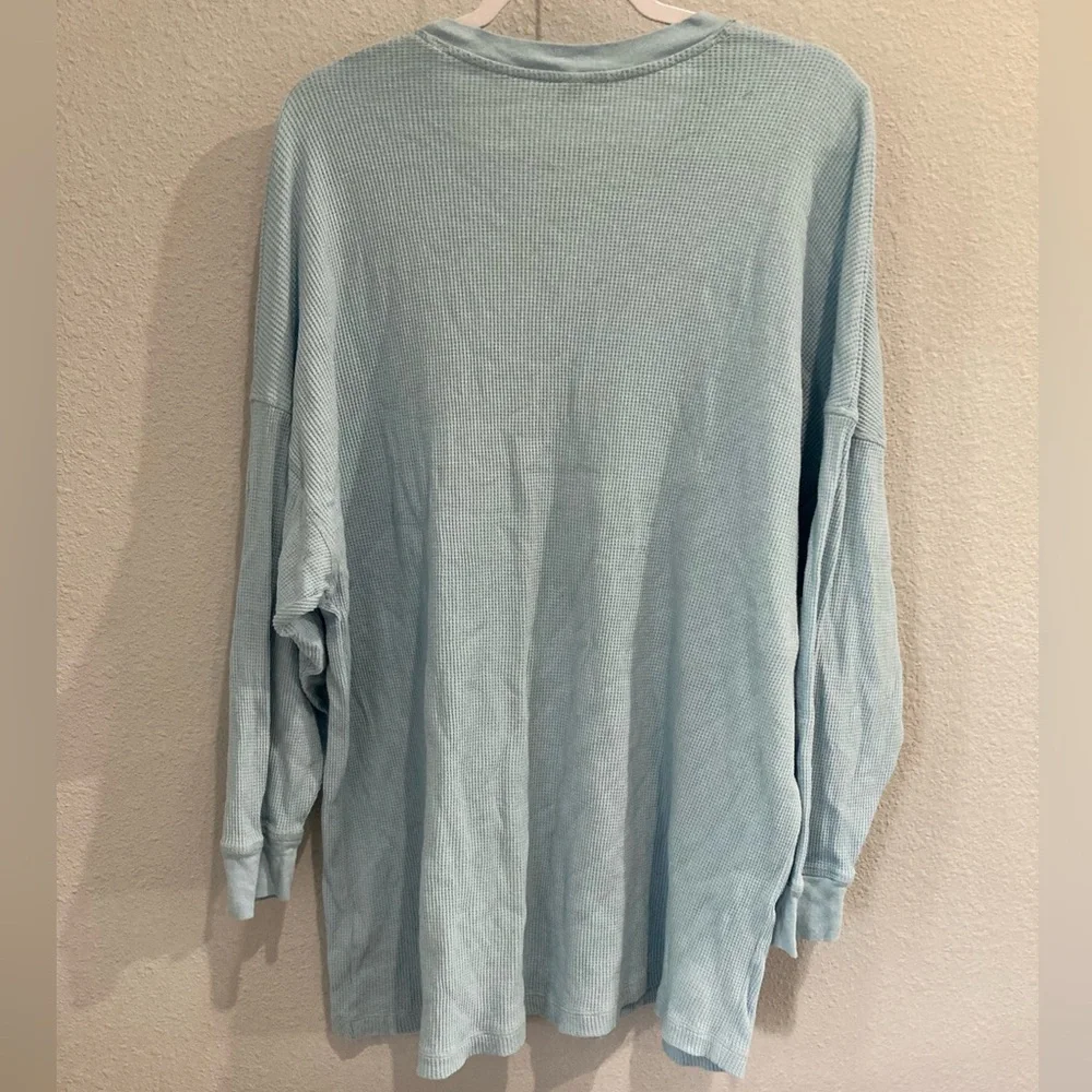 Free People Boho Oversized Early Night Waffle Knit Lounge Beach Mini Dress Tunic - Picture 8 of 8